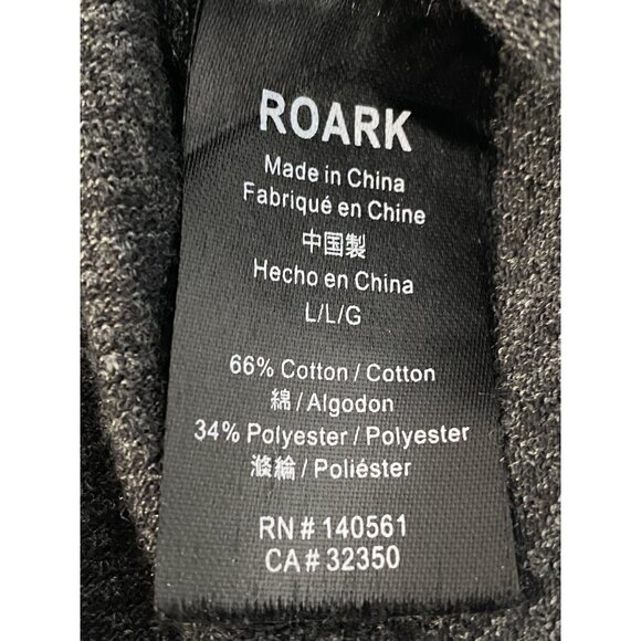Roark 2 Button Henley Range Rat Slub Waffle Pullover Charcoal Gray Men’s Large - Picture 7 of 14